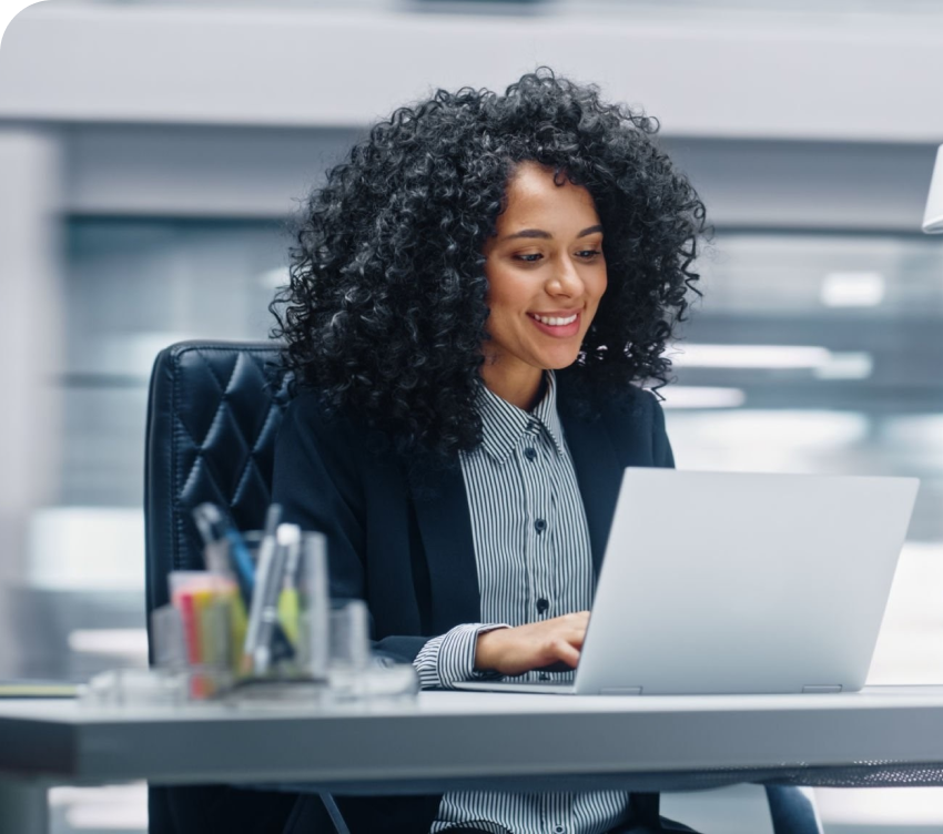 woman using laptop